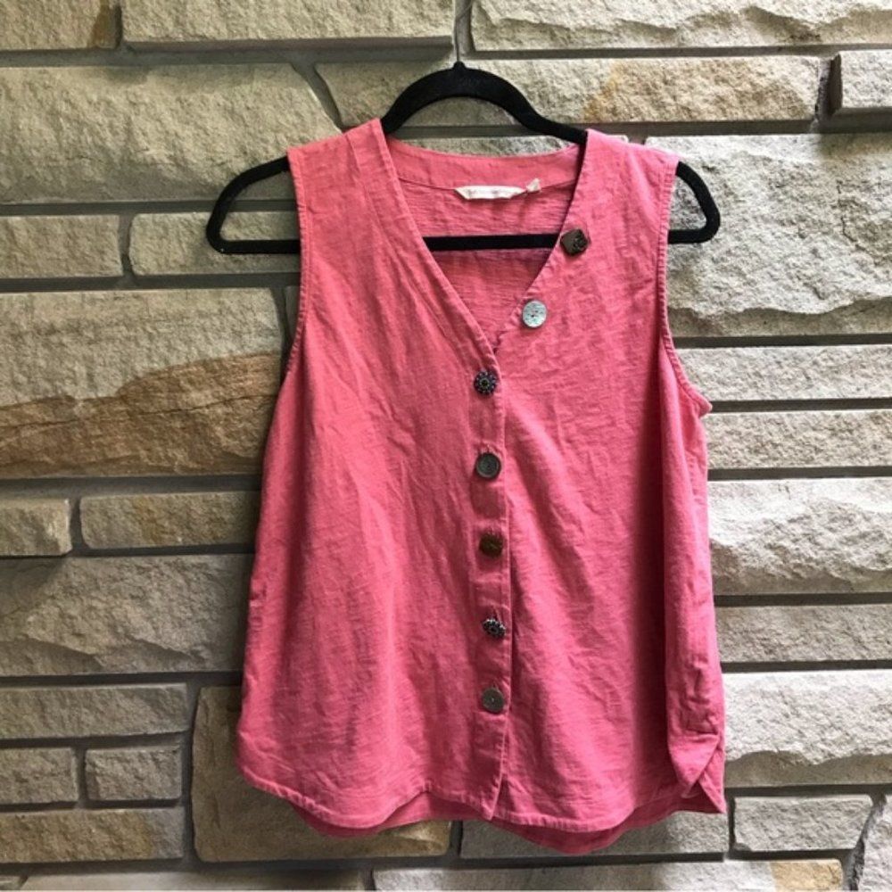 Soft Surroundings Coral Sleeveless Tunic - Picture 7 of 7